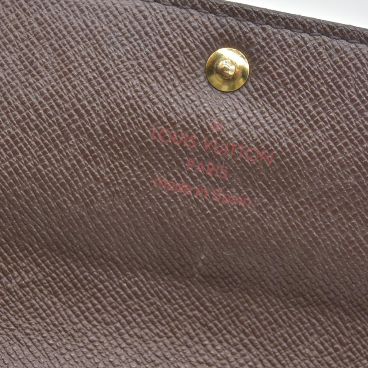 $775 2005 Louis Vuitton Damier Ebene Sarah Wallet CA0075 CONSIGNMENT