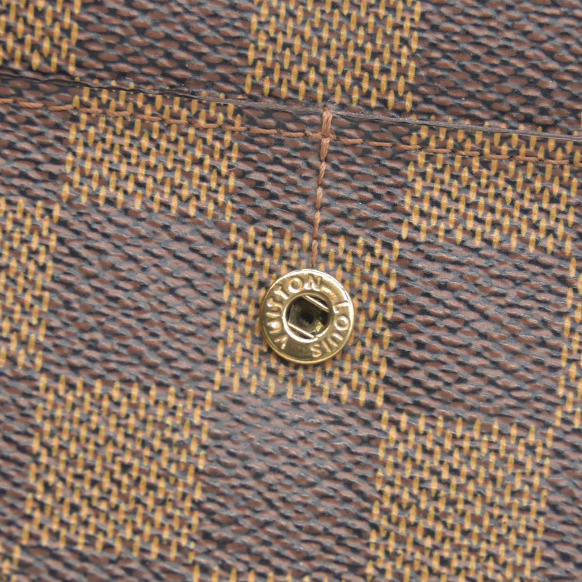 $775 2005 Louis Vuitton Damier Ebene Sarah Wallet CA0075 CONSIGNMENT