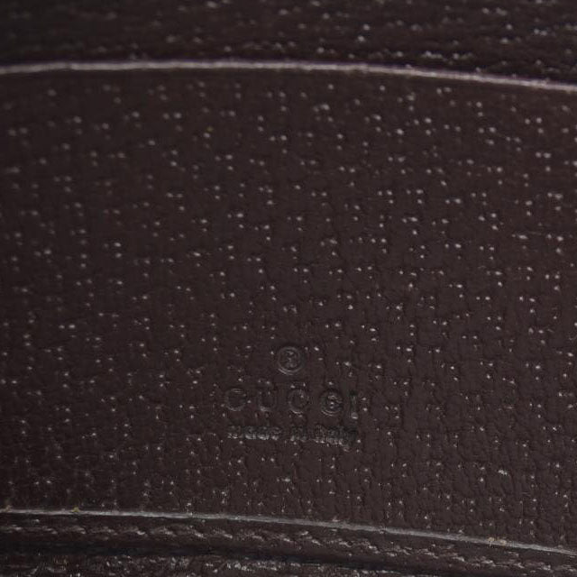 Gucci  Monogram Metal Bar Zip Around Wallet Dark Brown