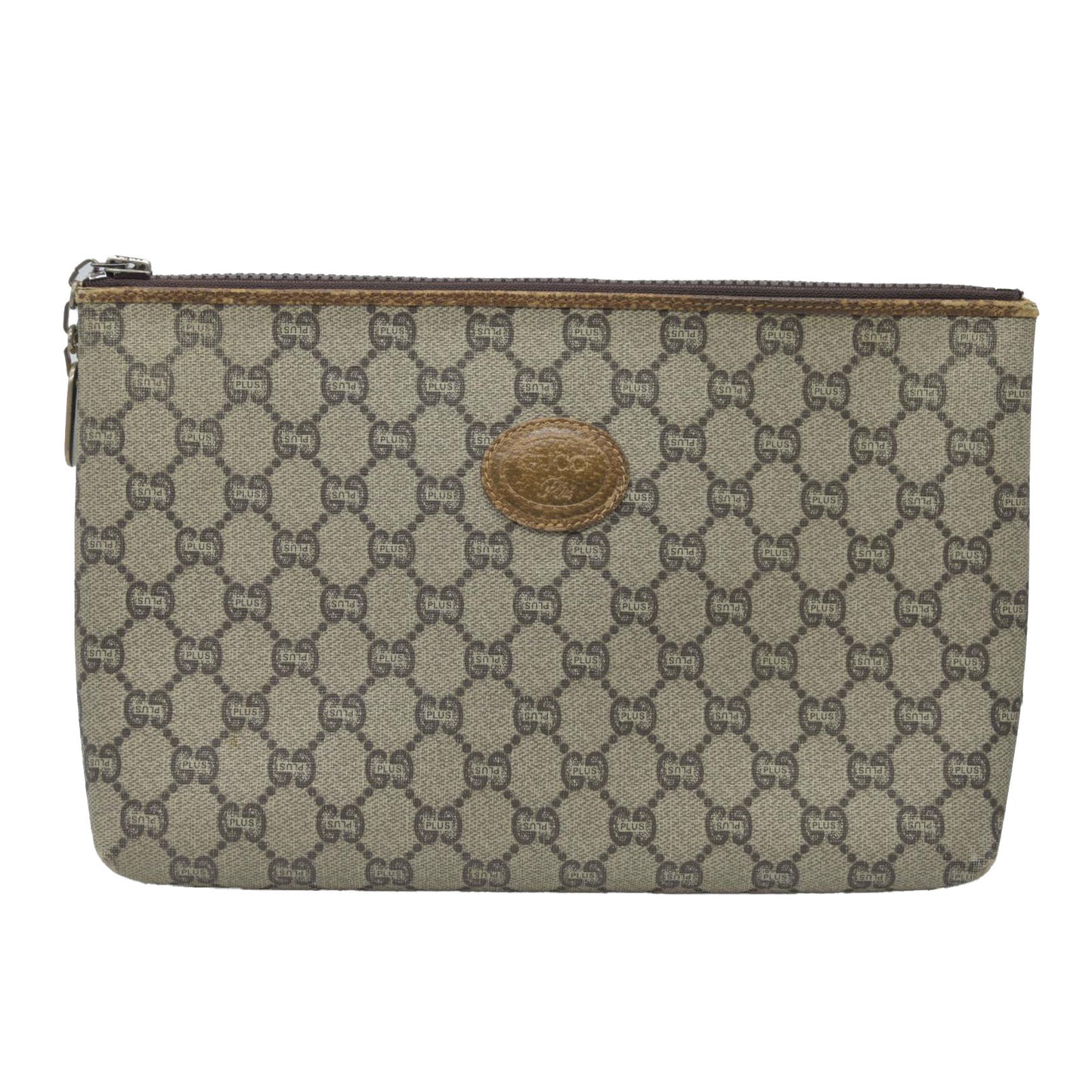 Gucci GG Gucci Plus PVC Leather Pouch Clutch Bag