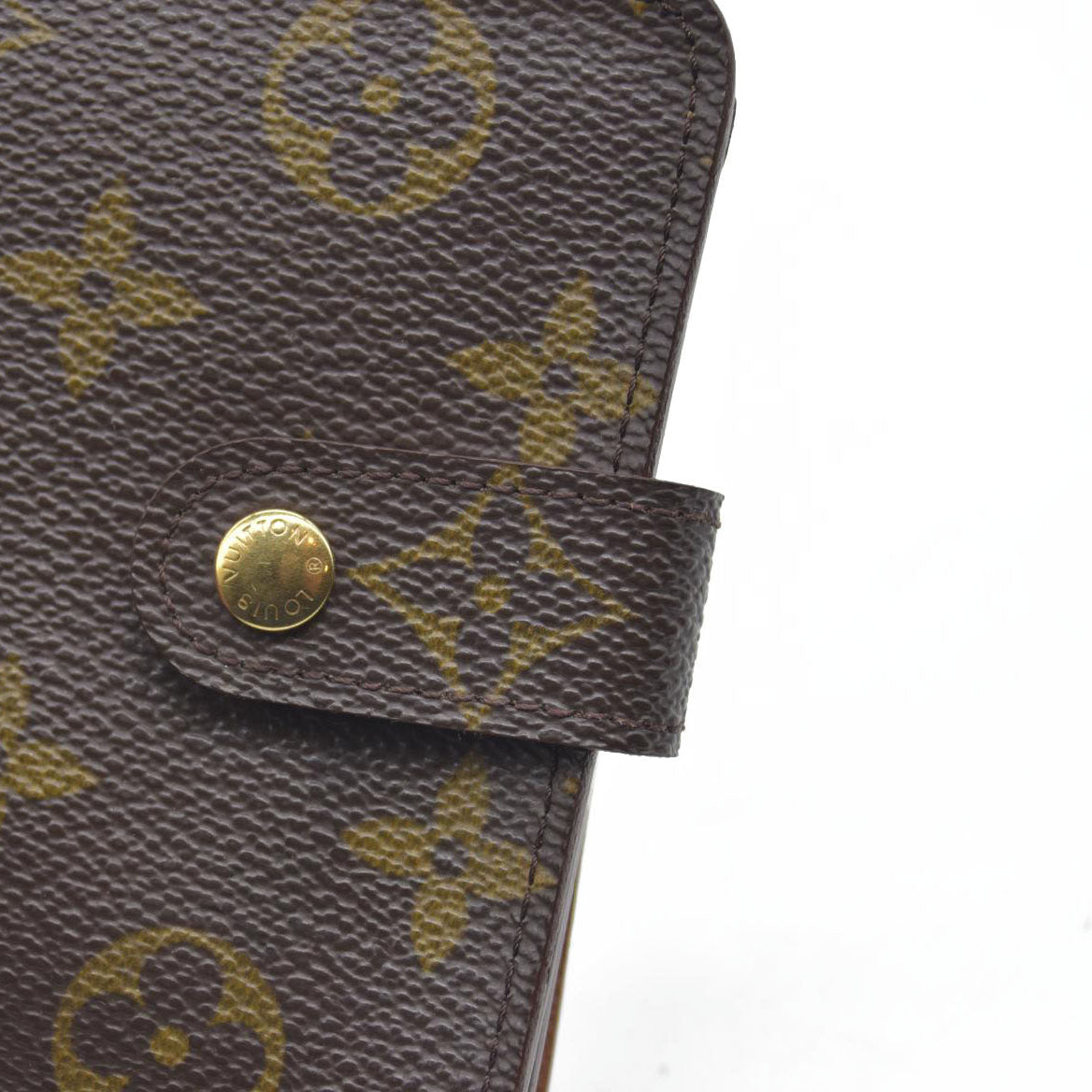 $590 Louis Vuitton Monogram Compact Zip Bifold Wallet Brown CA1908 1998 CONSIGNMENT