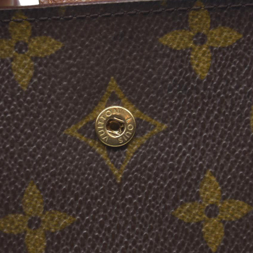 $590 Louis Vuitton Monogram Compact Zip Bifold Wallet Brown CA1908 1998 CONSIGNMENT