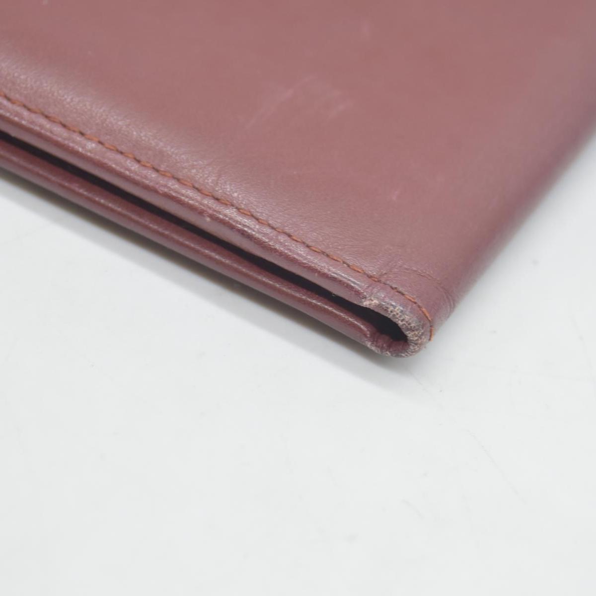 $800 Cartier Vintage Burgundy Bifold Leather Wallet CONSIGNMENT