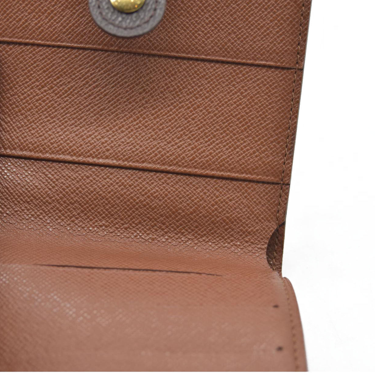 $590 Louis Vuitton Monogram Compact Zip Bifold Wallet Brown CA1908 1998 CONSIGNMENT