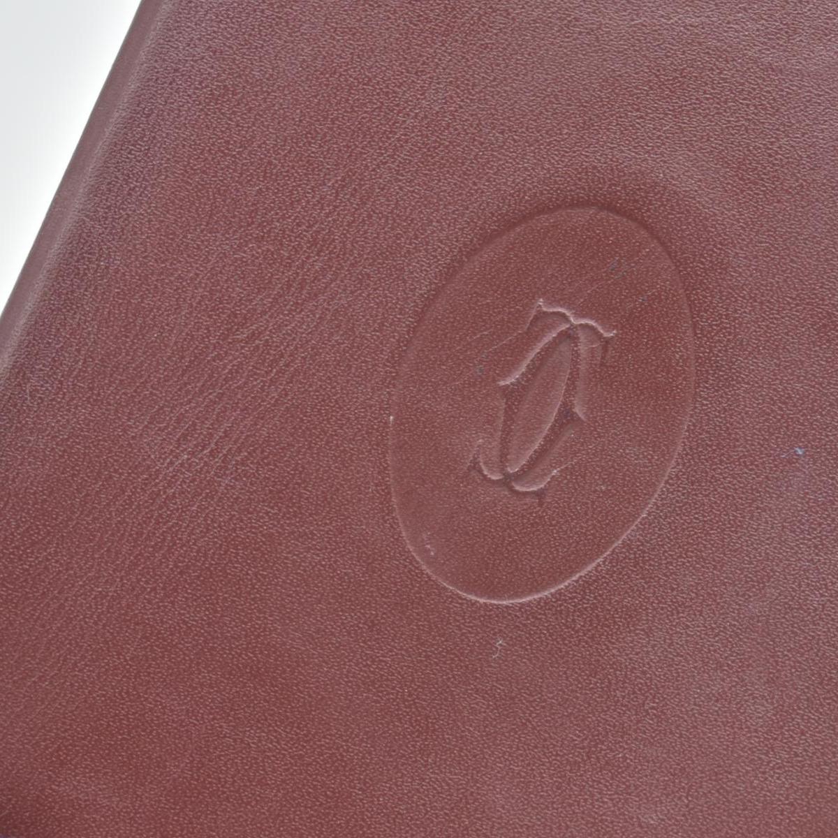 $800 Cartier Vintage Burgundy Bifold Leather Wallet CONSIGNMENT