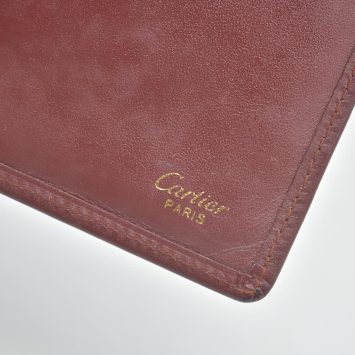 $800 Cartier Vintage Burgundy Bifold Leather Wallet CONSIGNMENT