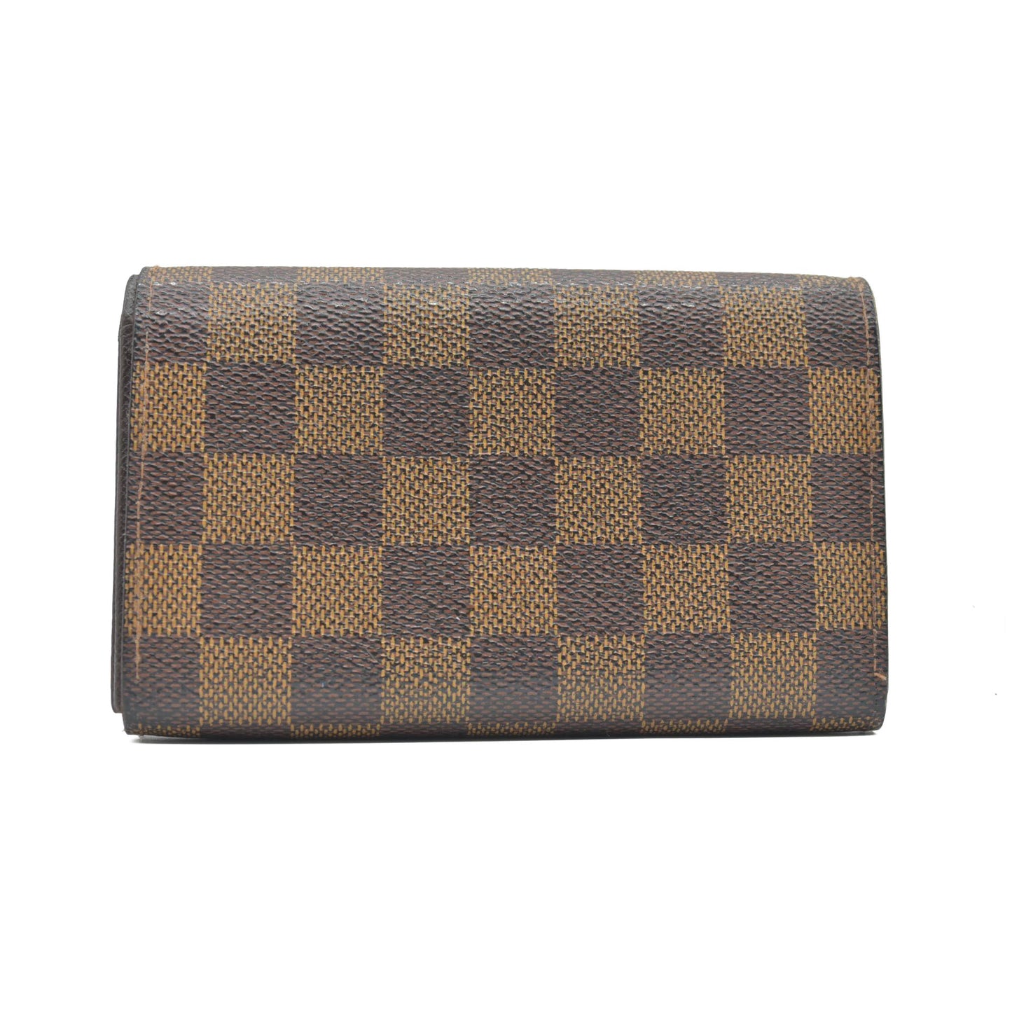 $550 2001 Louis Vuitton Damier Ebene Porte-Monnaie Tresor Wallet CA1001 CONSIGNMENT