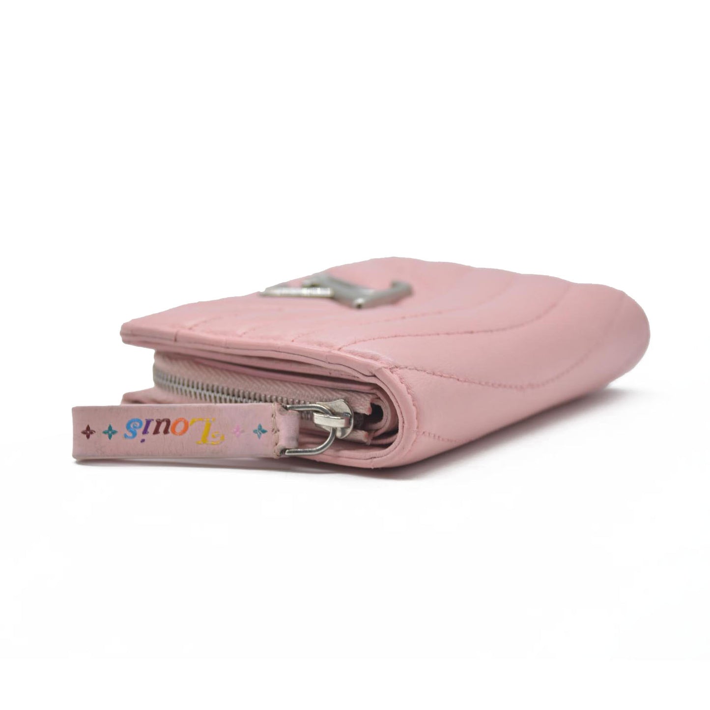 $835 Louis Vuitton Leather New Wave Compact Wallet Pink CONSIGNMENT