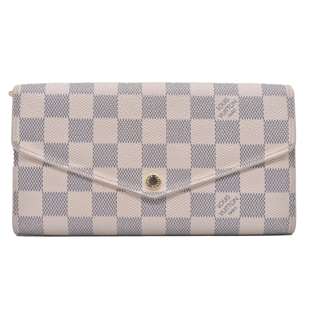 $800 2015 Louis Vuitton Damier Azur Sarah Wallet NM CT3185 Initial CA CONSIGNMENT 10021275
