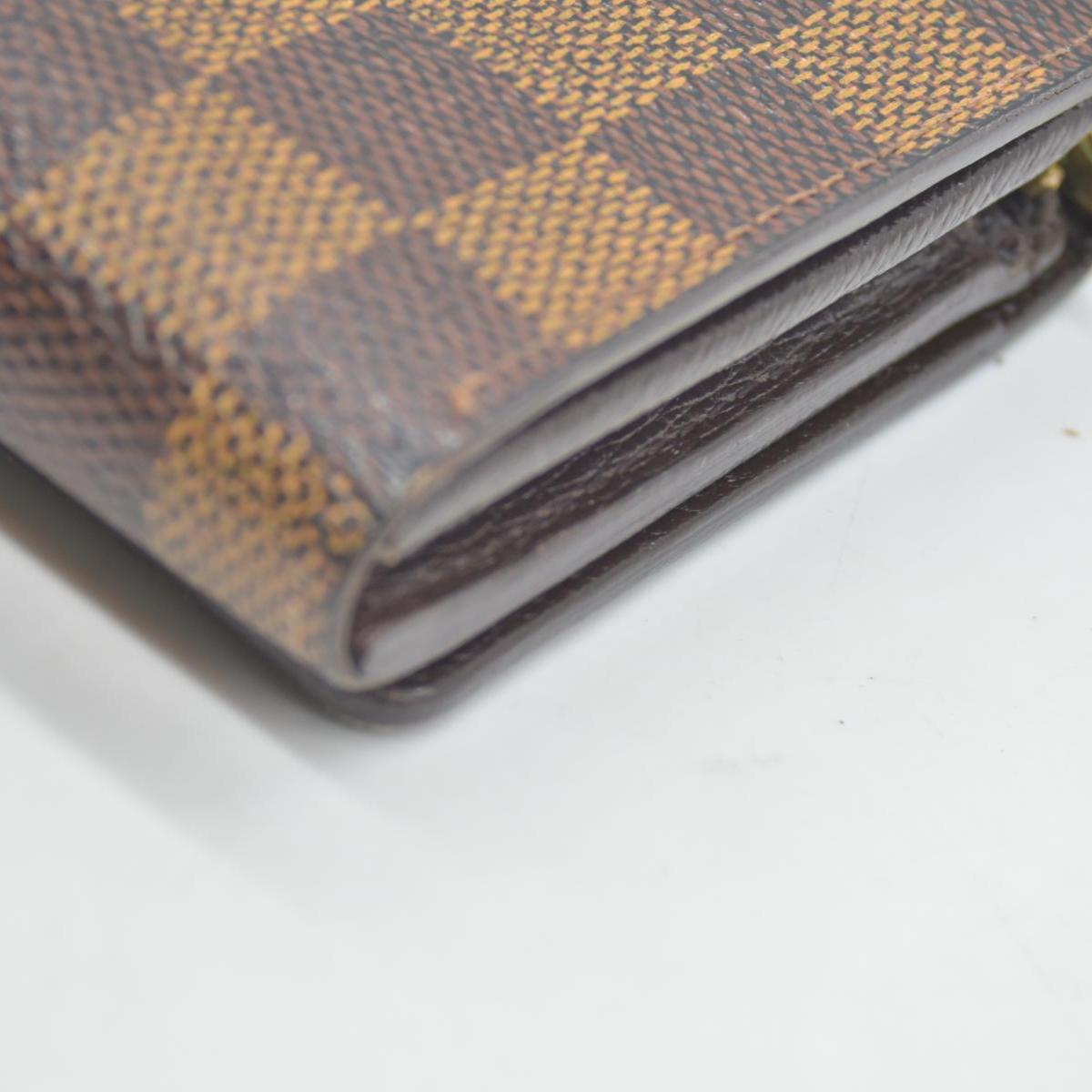 $550 2001 Louis Vuitton Damier Ebene Porte-Monnaie Tresor Wallet CA1001 CONSIGNMENT