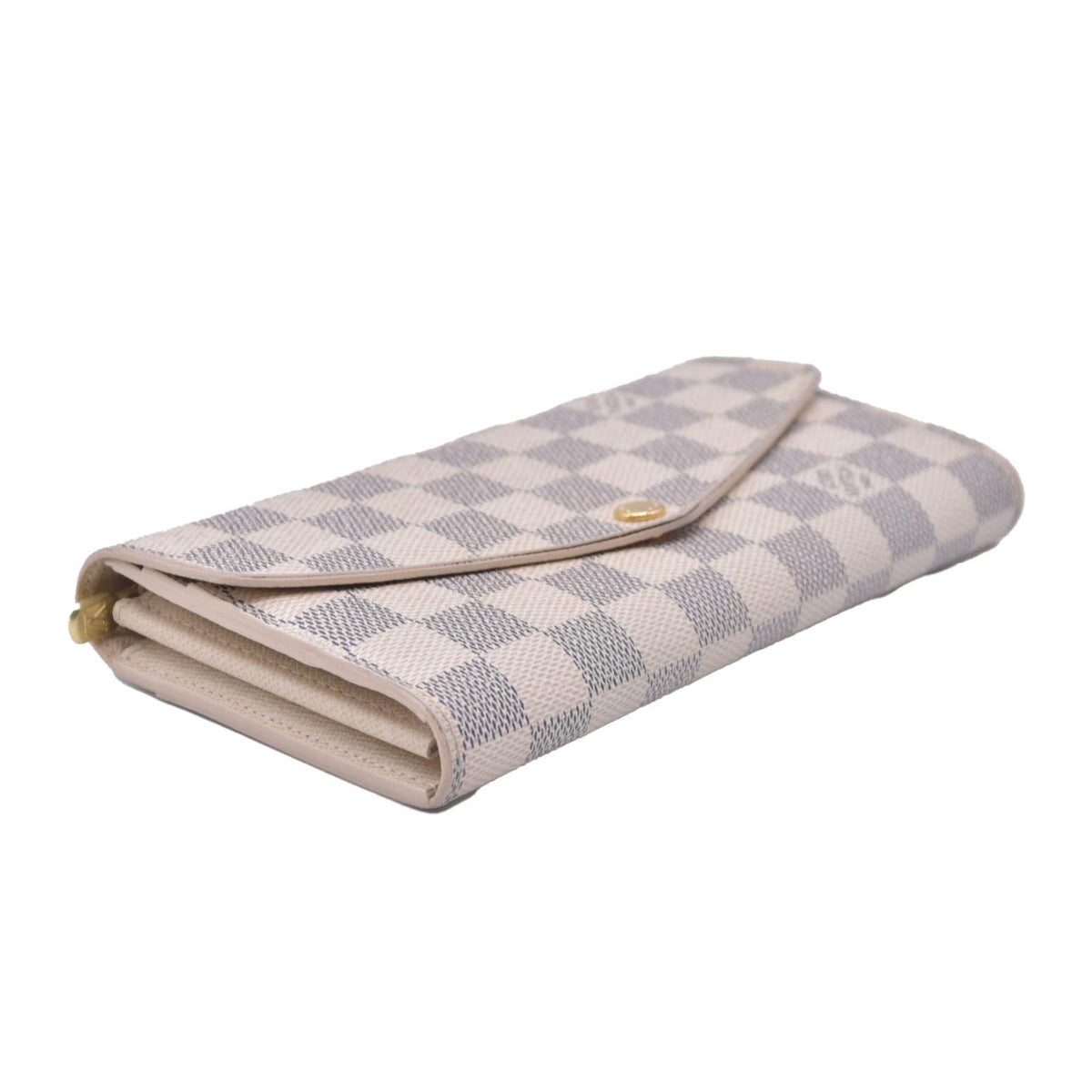 $800 2015 Louis Vuitton Damier Azur Sarah Wallet NM CT3185 Initial CA CONSIGNMENT 10021275