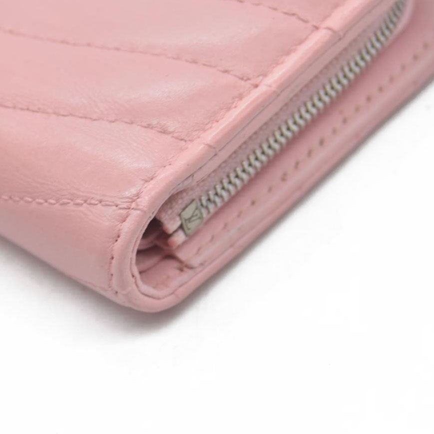 $835 Louis Vuitton Leather New Wave Compact Wallet Pink CONSIGNMENT