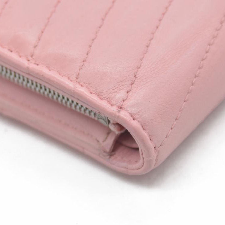 $835 Louis Vuitton Leather New Wave Compact Wallet Pink CONSIGNMENT