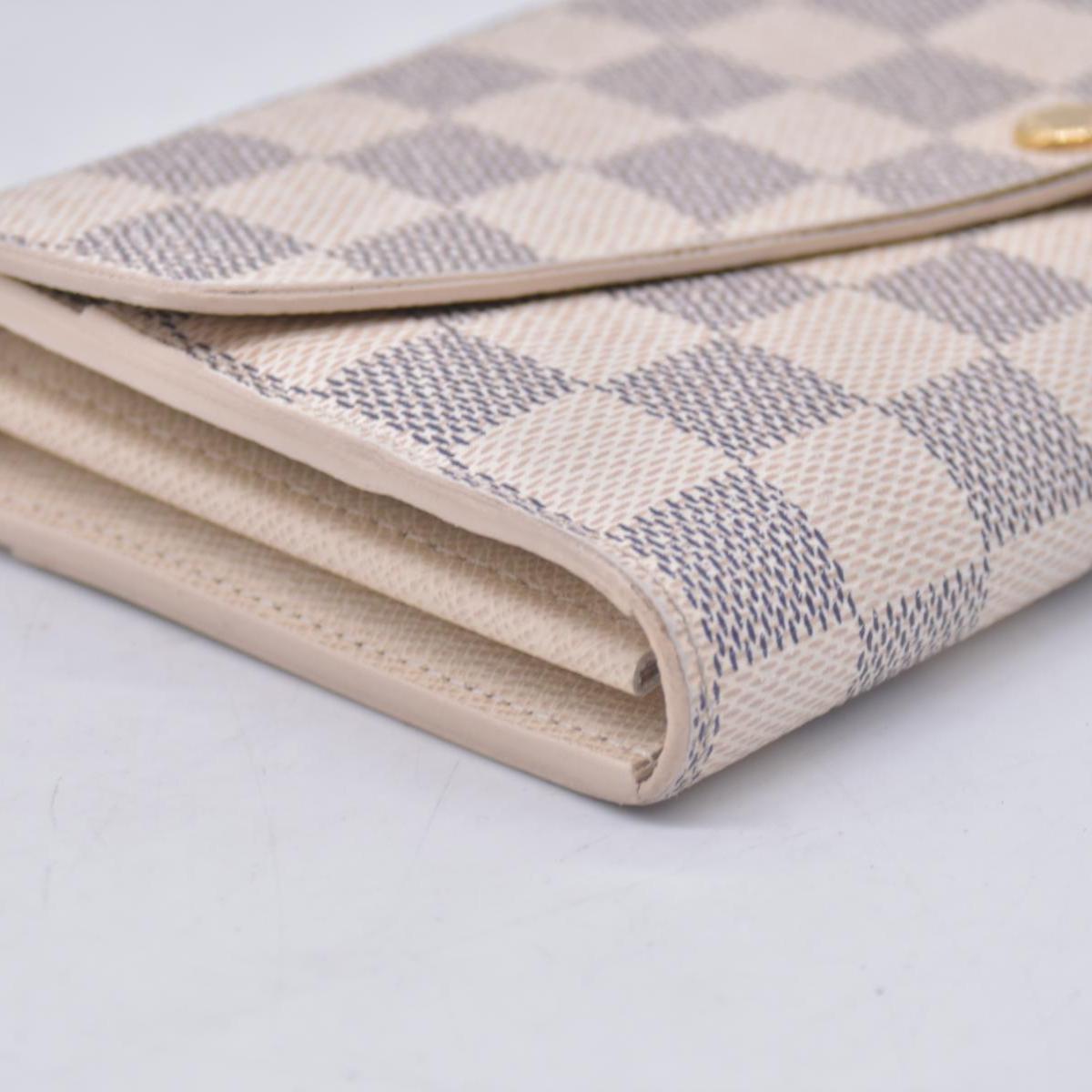$800 2015 Louis Vuitton Damier Azur Sarah Wallet NM CT3185 Initial CA CONSIGNMENT 10021275