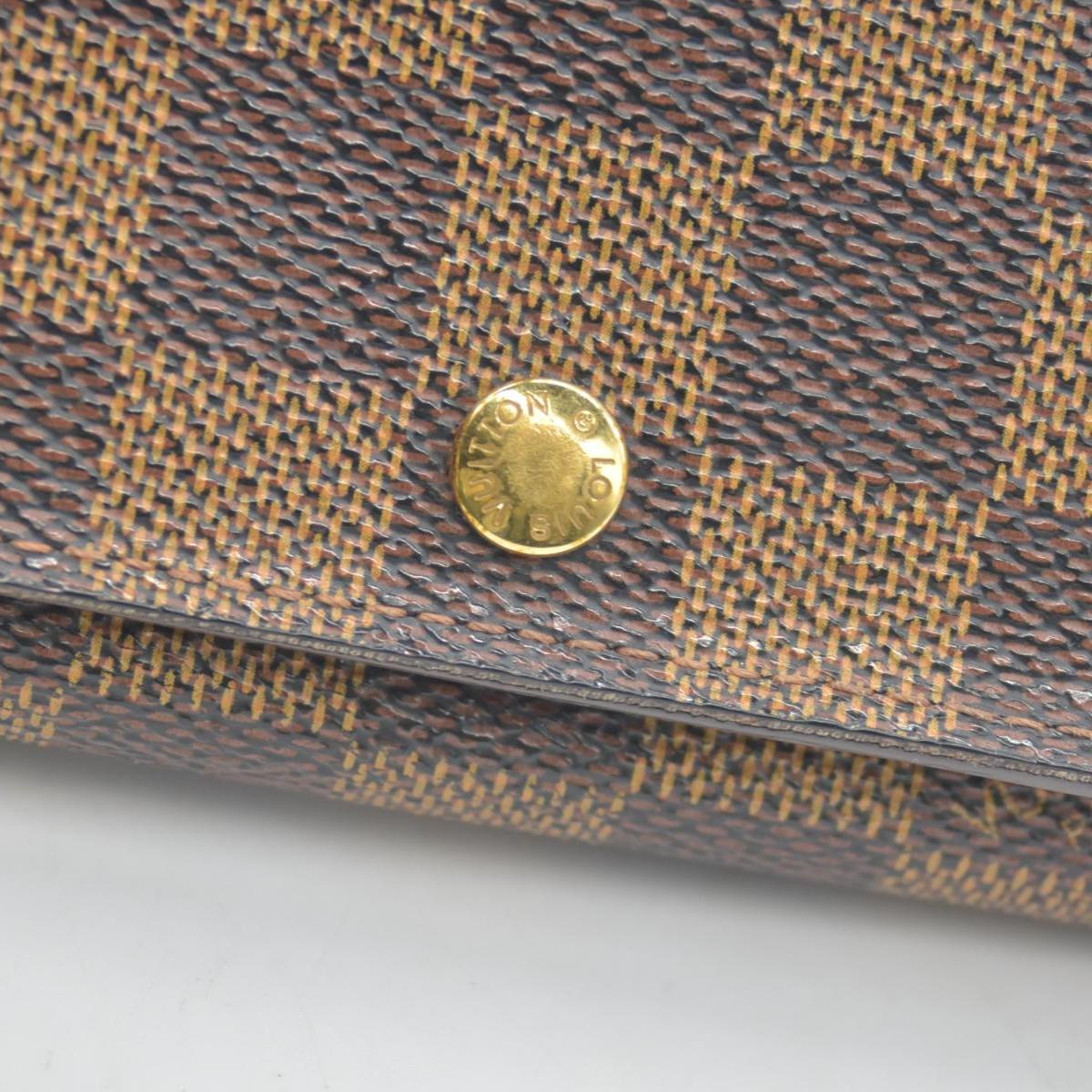 $550 2001 Louis Vuitton Damier Ebene Porte-Monnaie Tresor Wallet CA1001 CONSIGNMENT