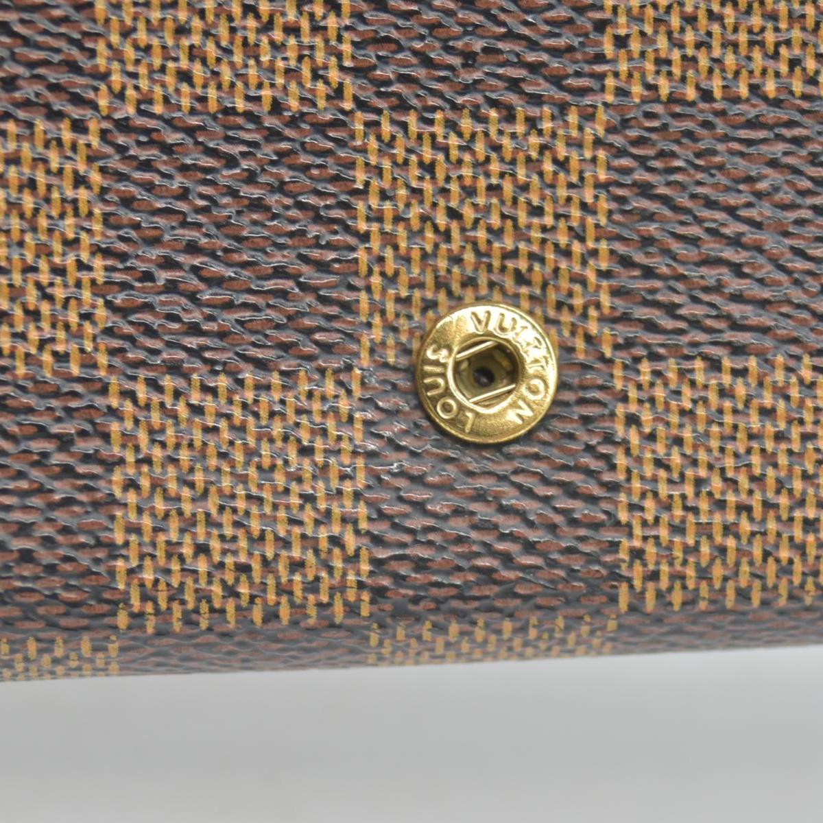 $550 2001 Louis Vuitton Damier Ebene Porte-Monnaie Tresor Wallet CA1001 CONSIGNMENT