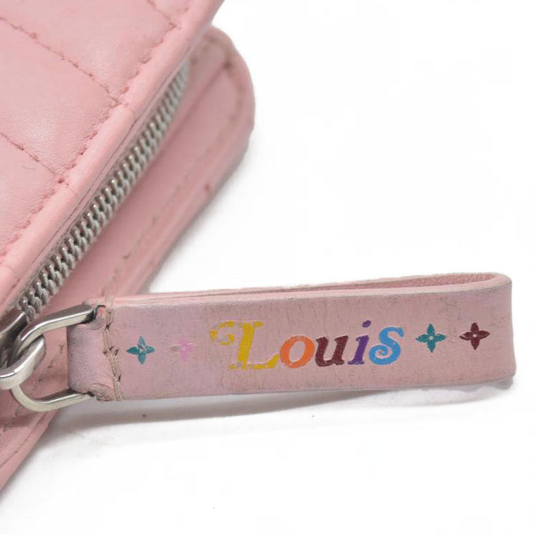 $835 Louis Vuitton Leather New Wave Compact Wallet Pink CONSIGNMENT