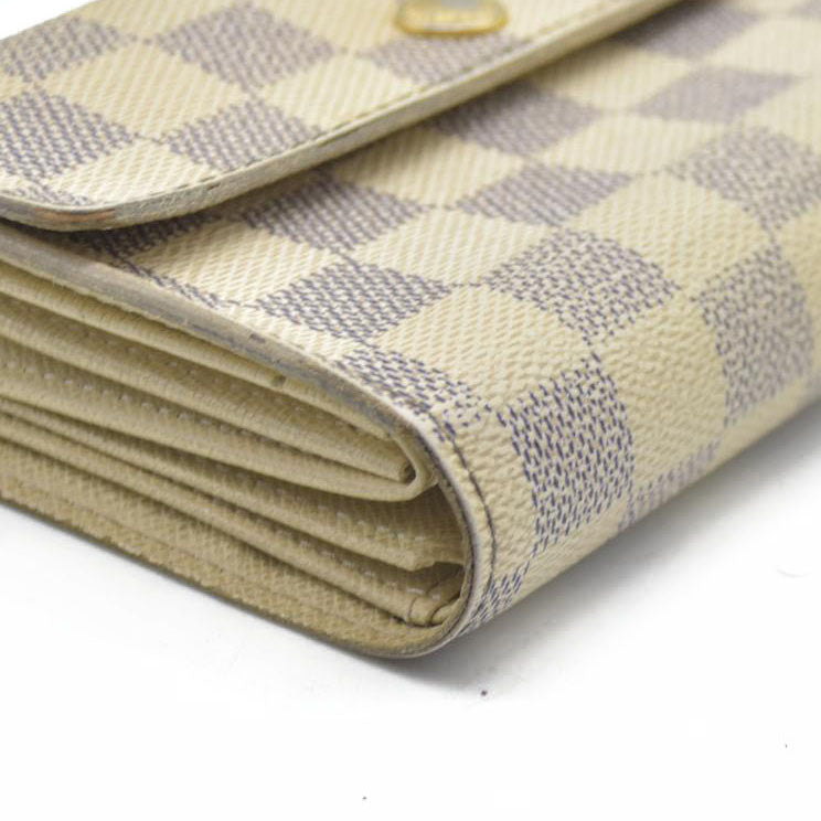 AUCTION $610 Louis Vuitton  Damier Azur Alexandra Wallet