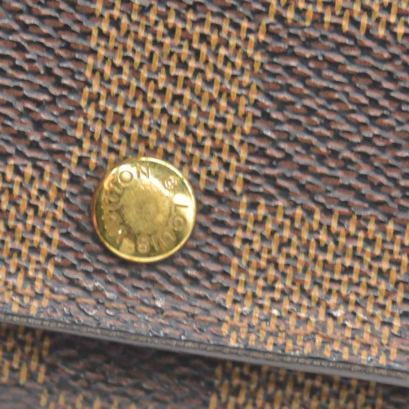$550 2001 Louis Vuitton Damier Ebene Porte-Monnaie Tresor Wallet CA1001 CONSIGNMENT