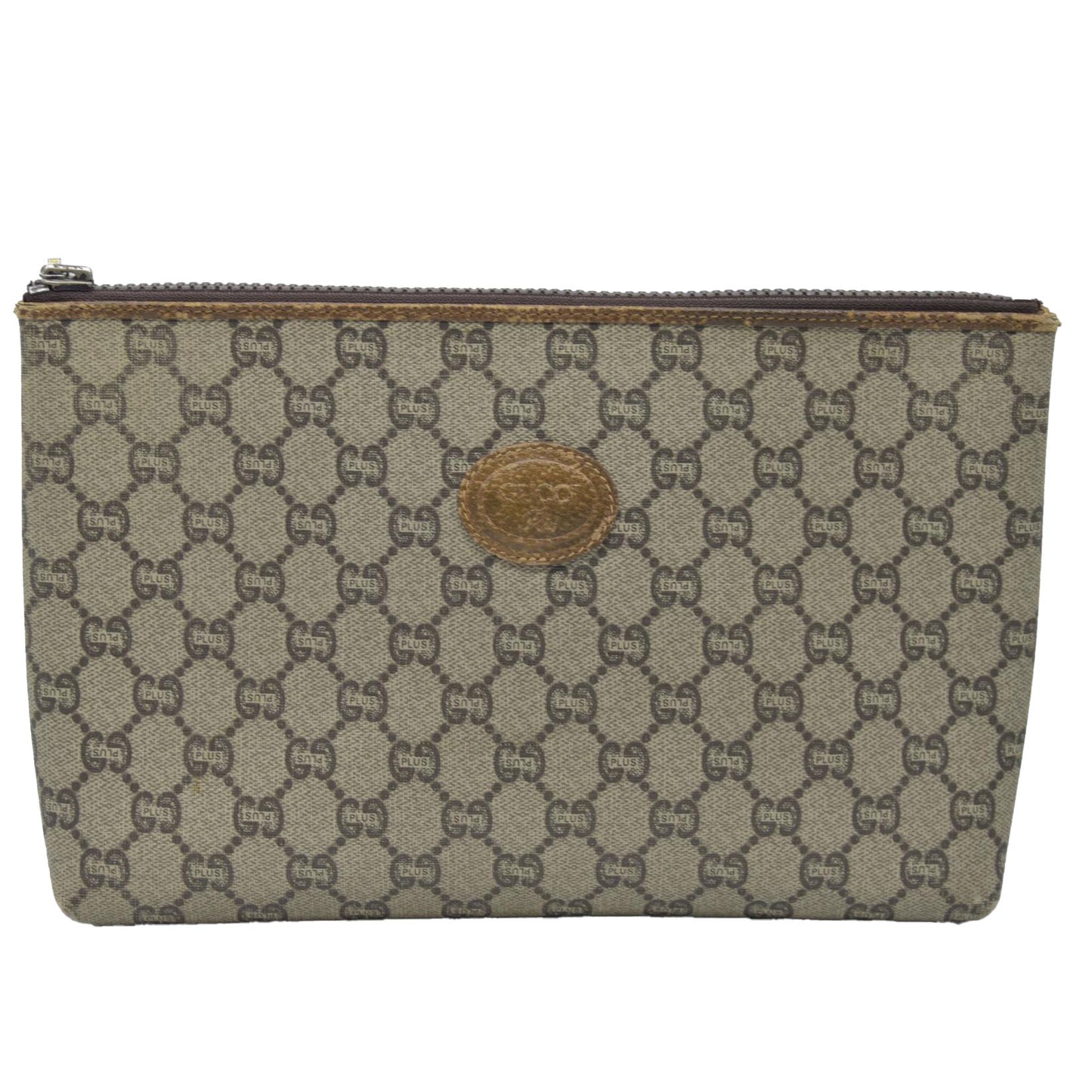 Gucci GG Gucci Plus PVC Leather Pouch Clutch Bag