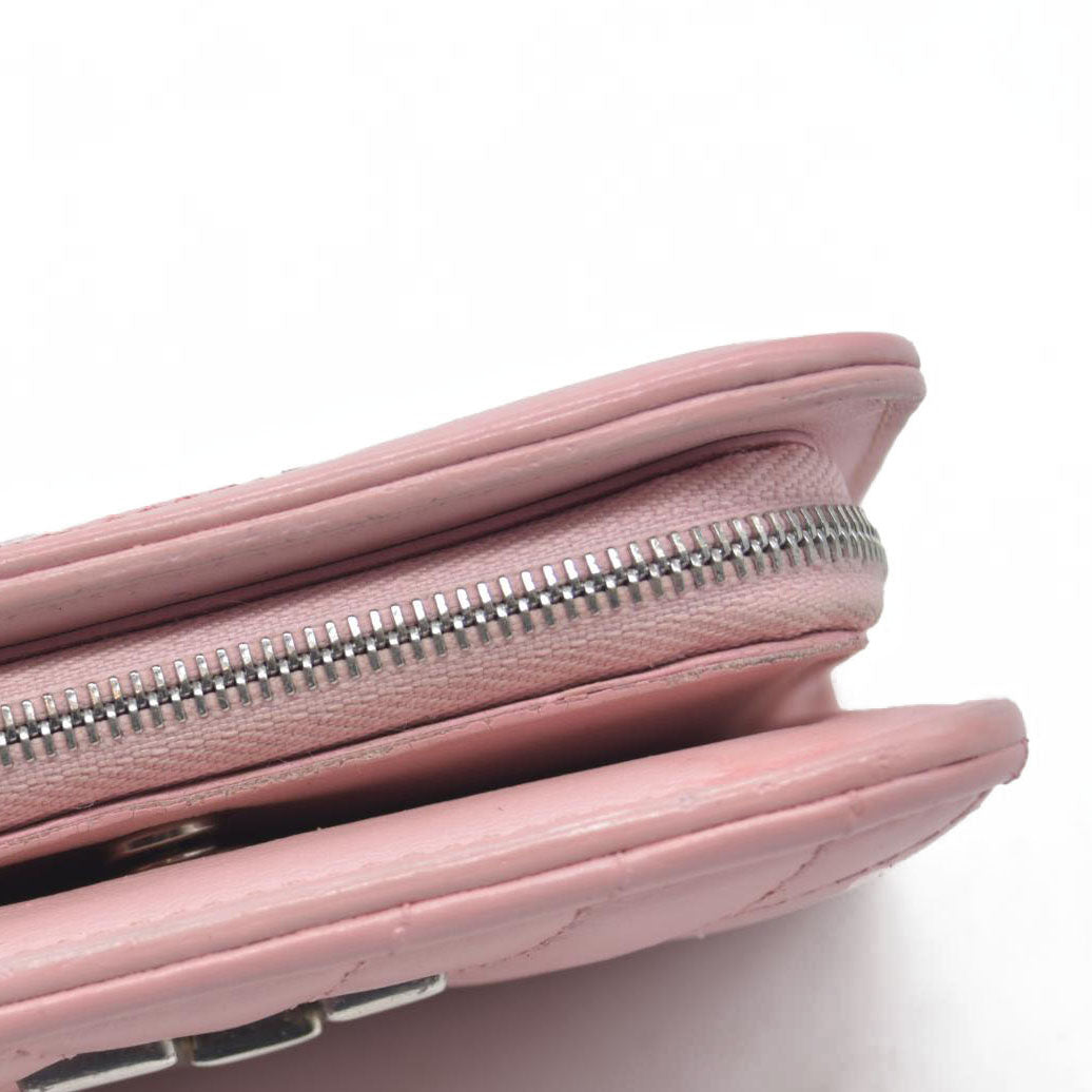 $835 Louis Vuitton Leather New Wave Compact Wallet Pink CONSIGNMENT