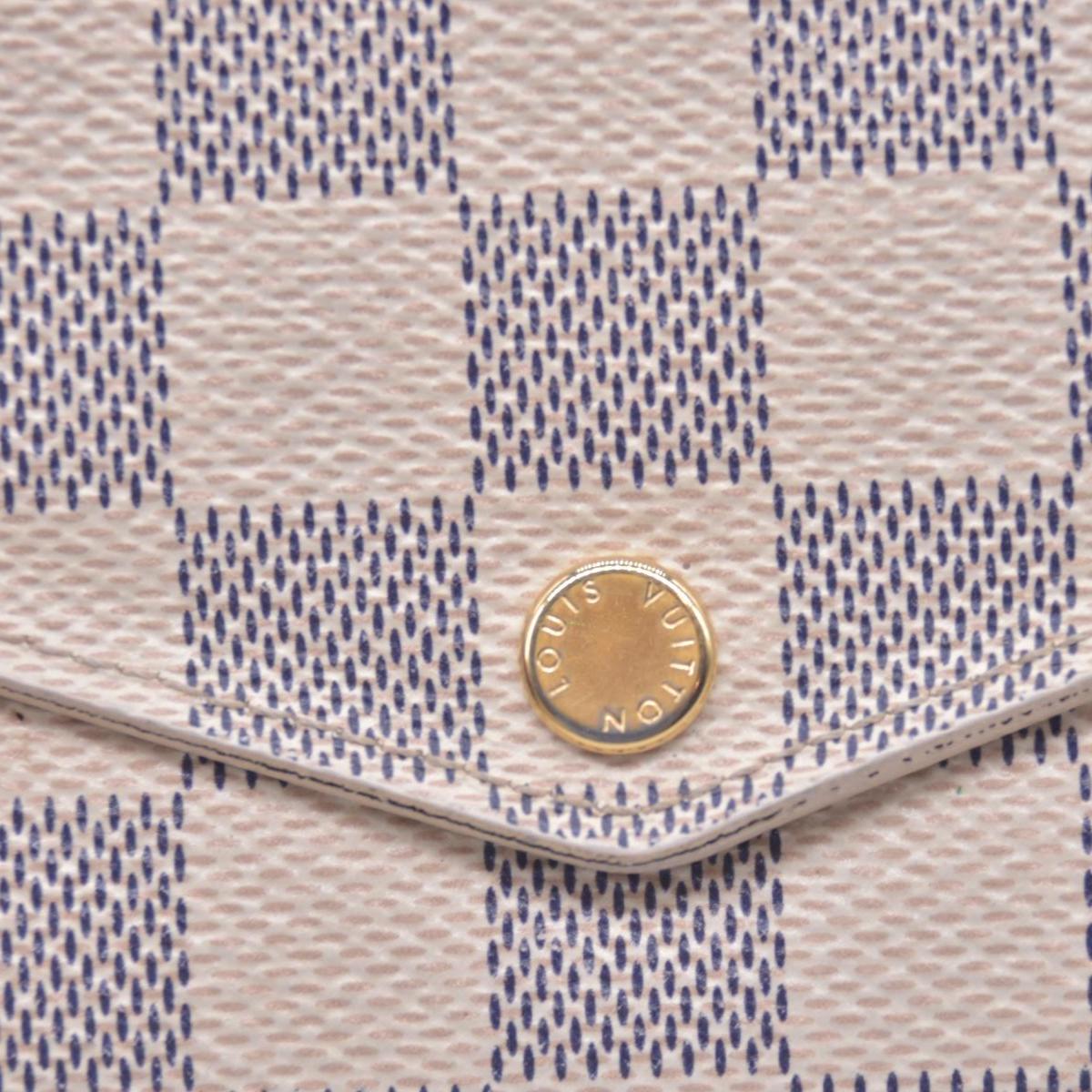 $800 2015 Louis Vuitton Damier Azur Sarah Wallet NM CT3185 Initial CA CONSIGNMENT 10021275