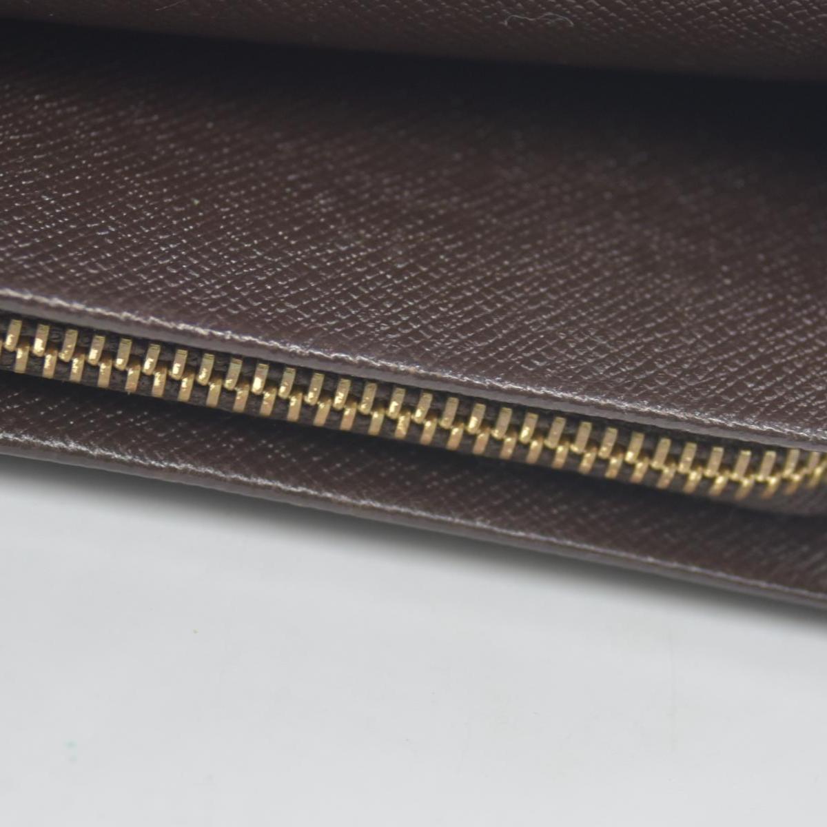 $550 2001 Louis Vuitton Damier Ebene Porte-Monnaie Tresor Wallet CA1001 CONSIGNMENT