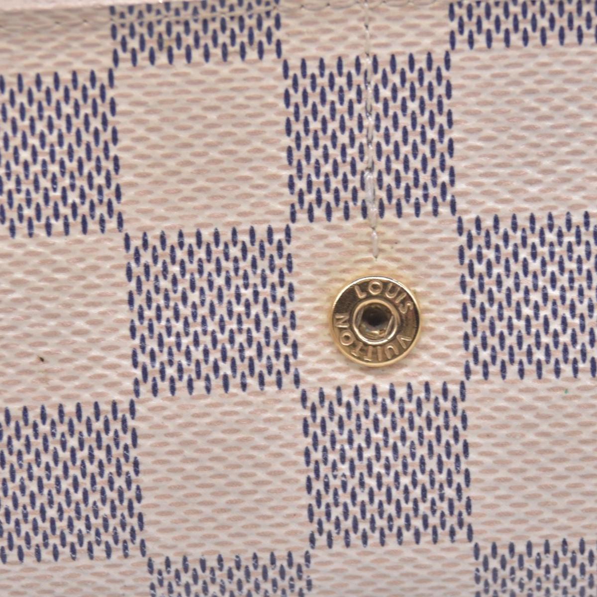$800 2015 Louis Vuitton Damier Azur Sarah Wallet NM CT3185 Initial CA CONSIGNMENT 10021275