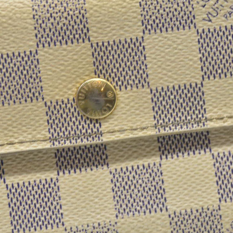 AUCTION $610 Louis Vuitton  Damier Azur Alexandra Wallet