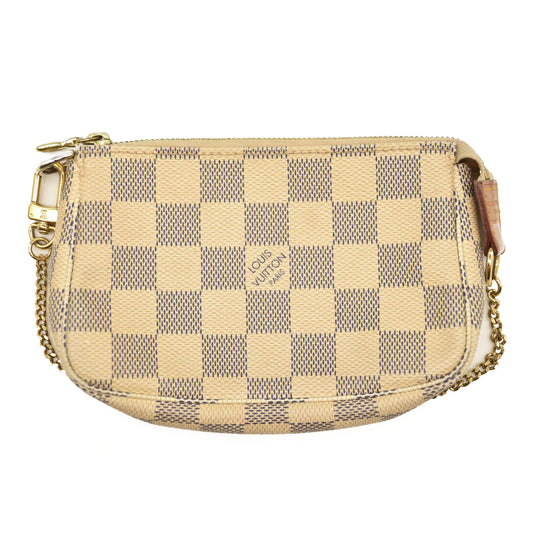 LOUIS VUITTON Damier Azur Mini Pochette Accessories