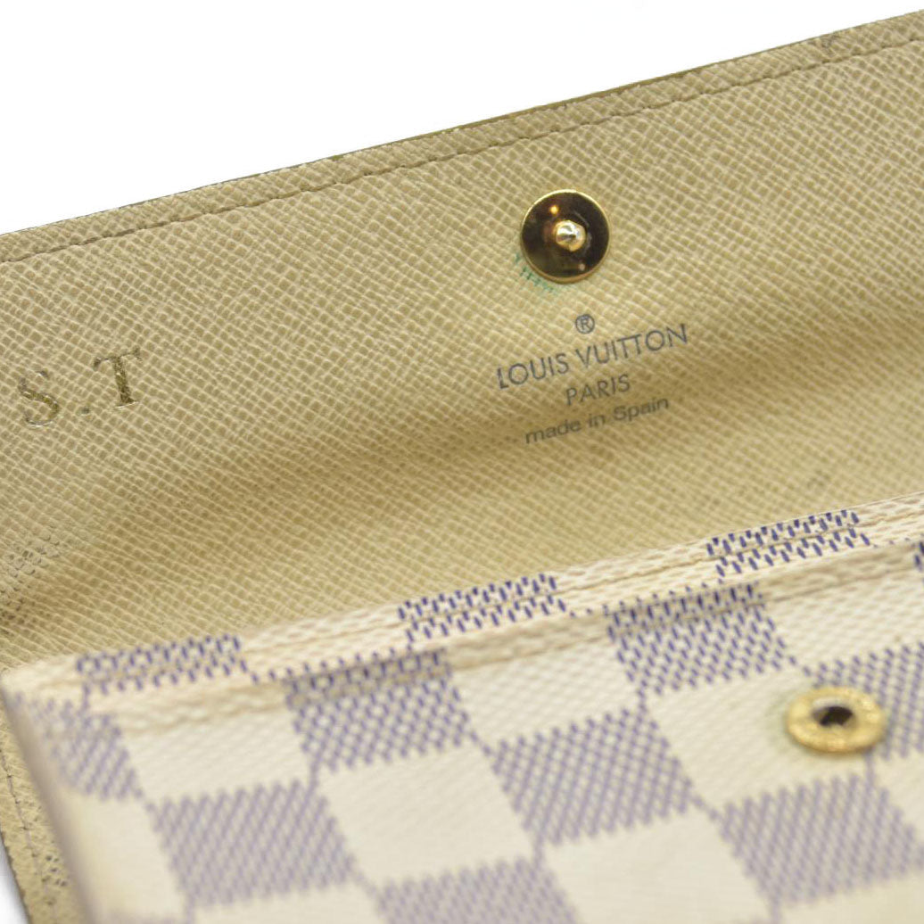 AUCTION $610 Louis Vuitton  Damier Azur Alexandra Wallet