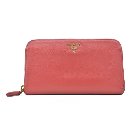 Prada Saffiano Metal Leather Continental Wallet CONSIGNMENT