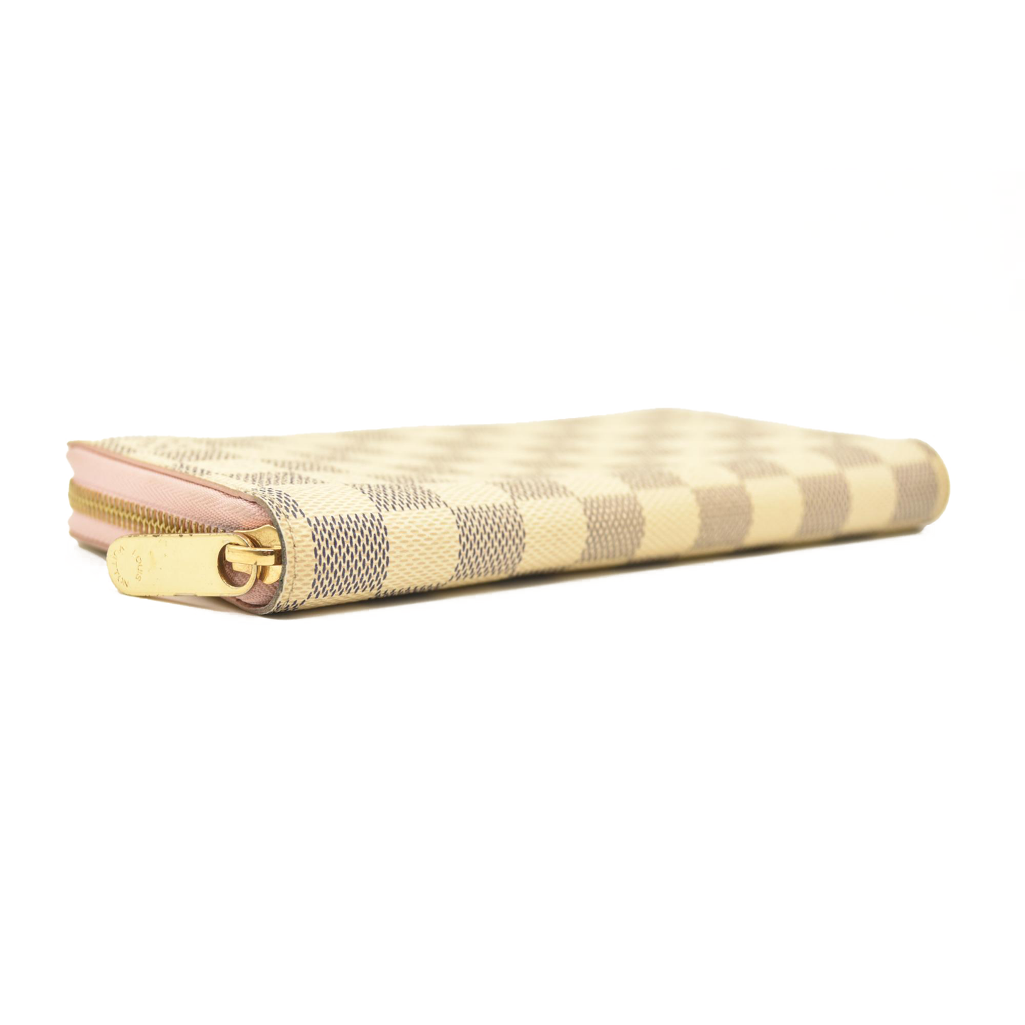 LOUIS VUITTON Damier Azur Zippy Wallet Rose Ballerine GI1108