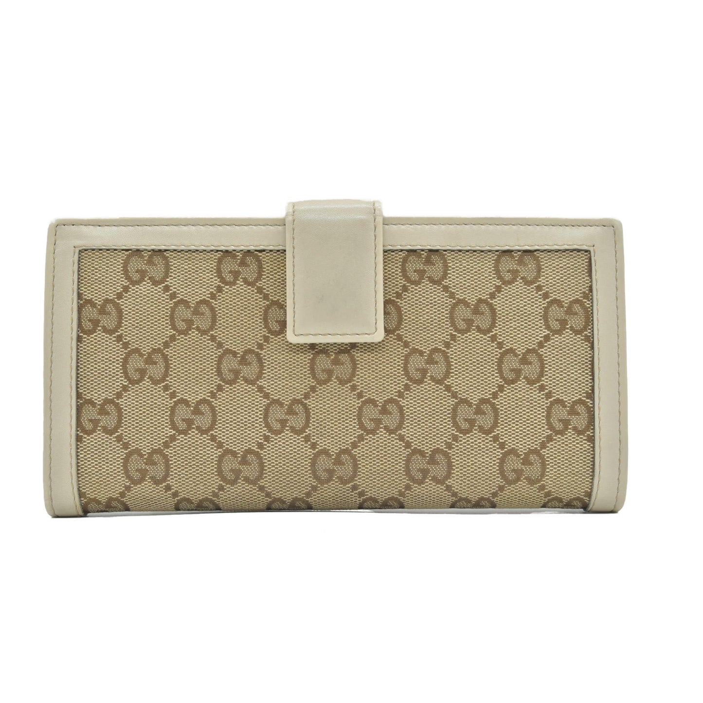 $880 Gucci Monogram Sukey Continental Wallet Champagne CONSIGNMENT