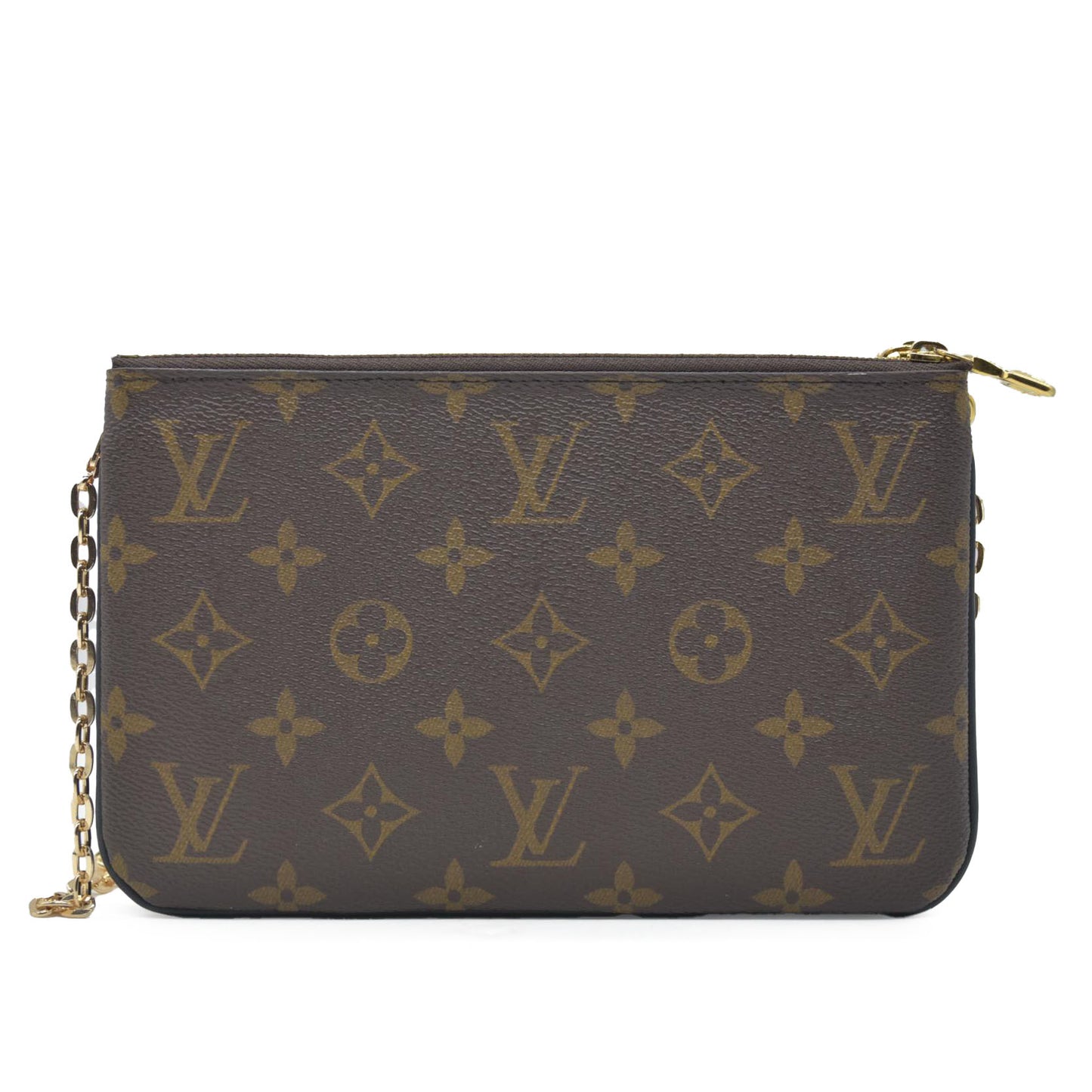 $1420 Louis Vuitton Reverse Monogram Giant Double Zip Pochette CONSIGNMENT