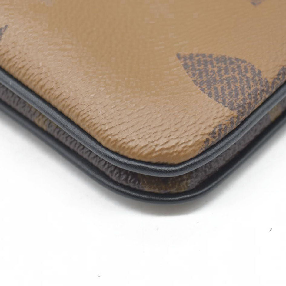 $1420 Louis Vuitton Reverse Monogram Giant Double Zip Pochette CONSIGNMENT
