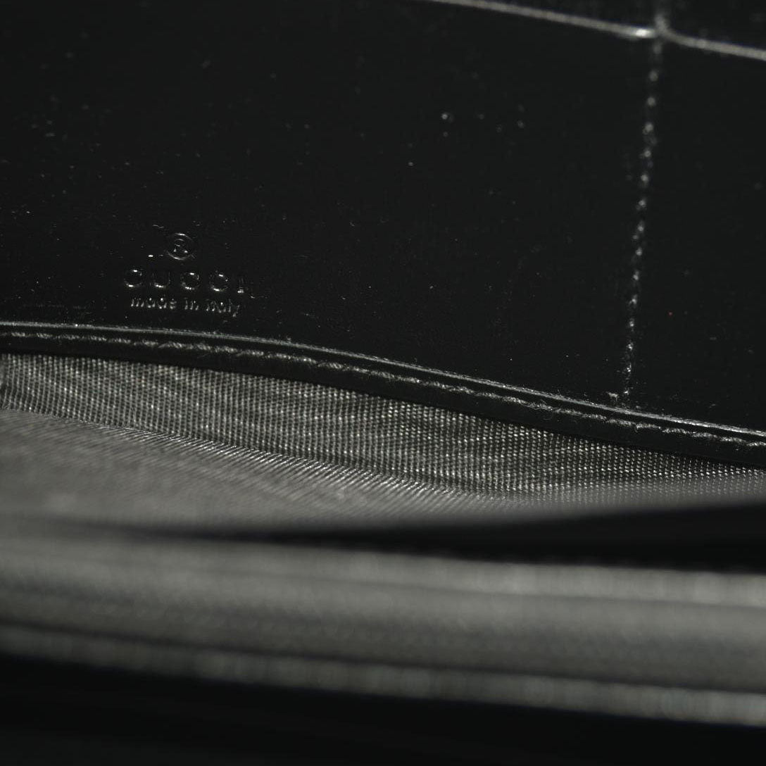 Gucci Black Guccissima Zip Around Wallet