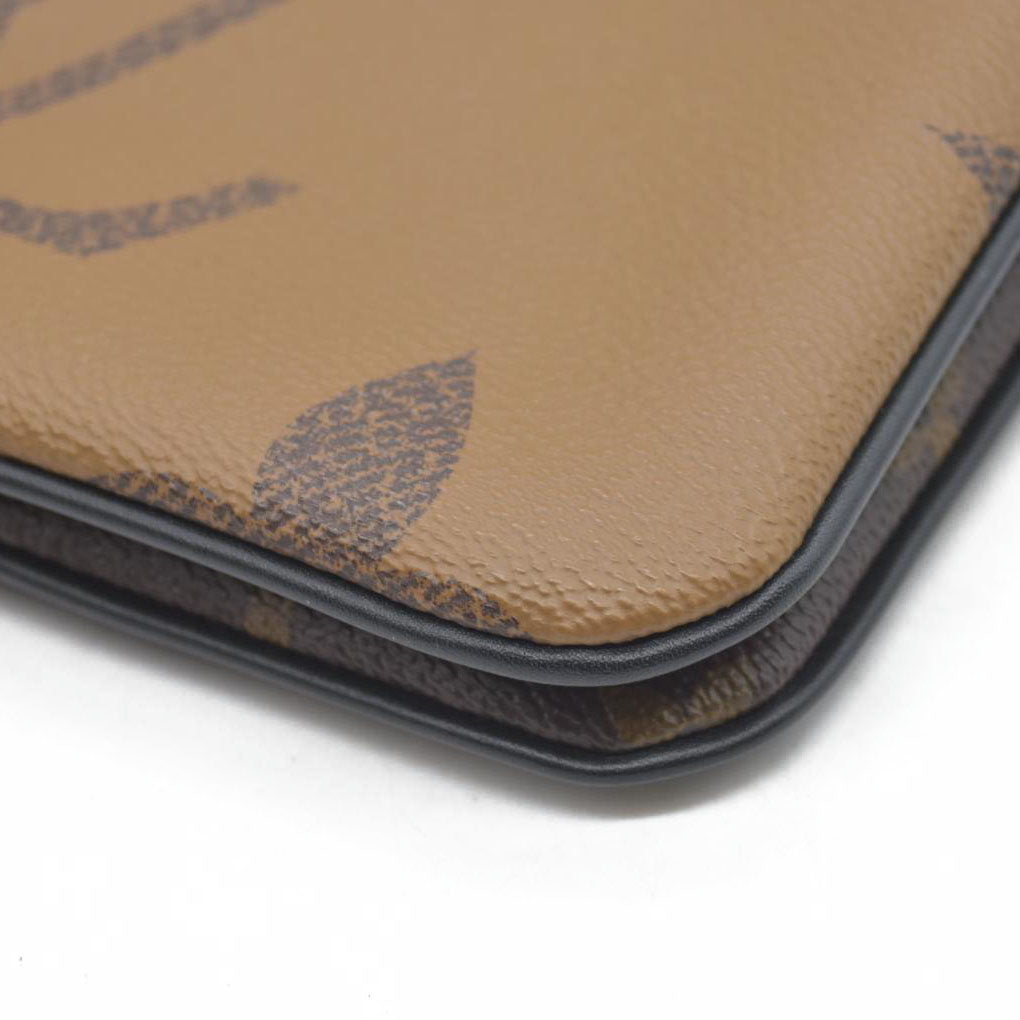 $1420 Louis Vuitton Reverse Monogram Giant Double Zip Pochette CONSIGNMENT