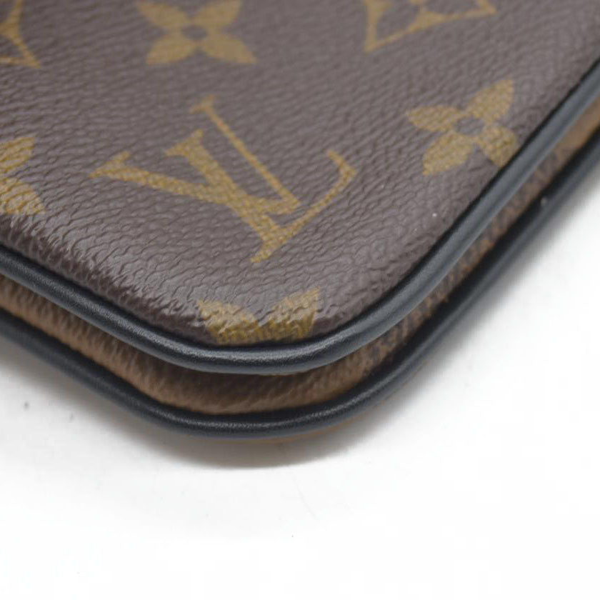 $1420 Louis Vuitton Reverse Monogram Giant Double Zip Pochette CONSIGNMENT