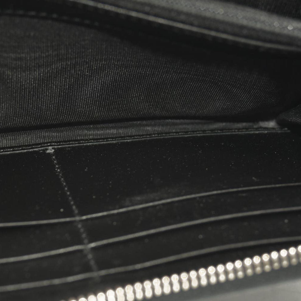 Gucci Black Guccissima Zip Around Wallet