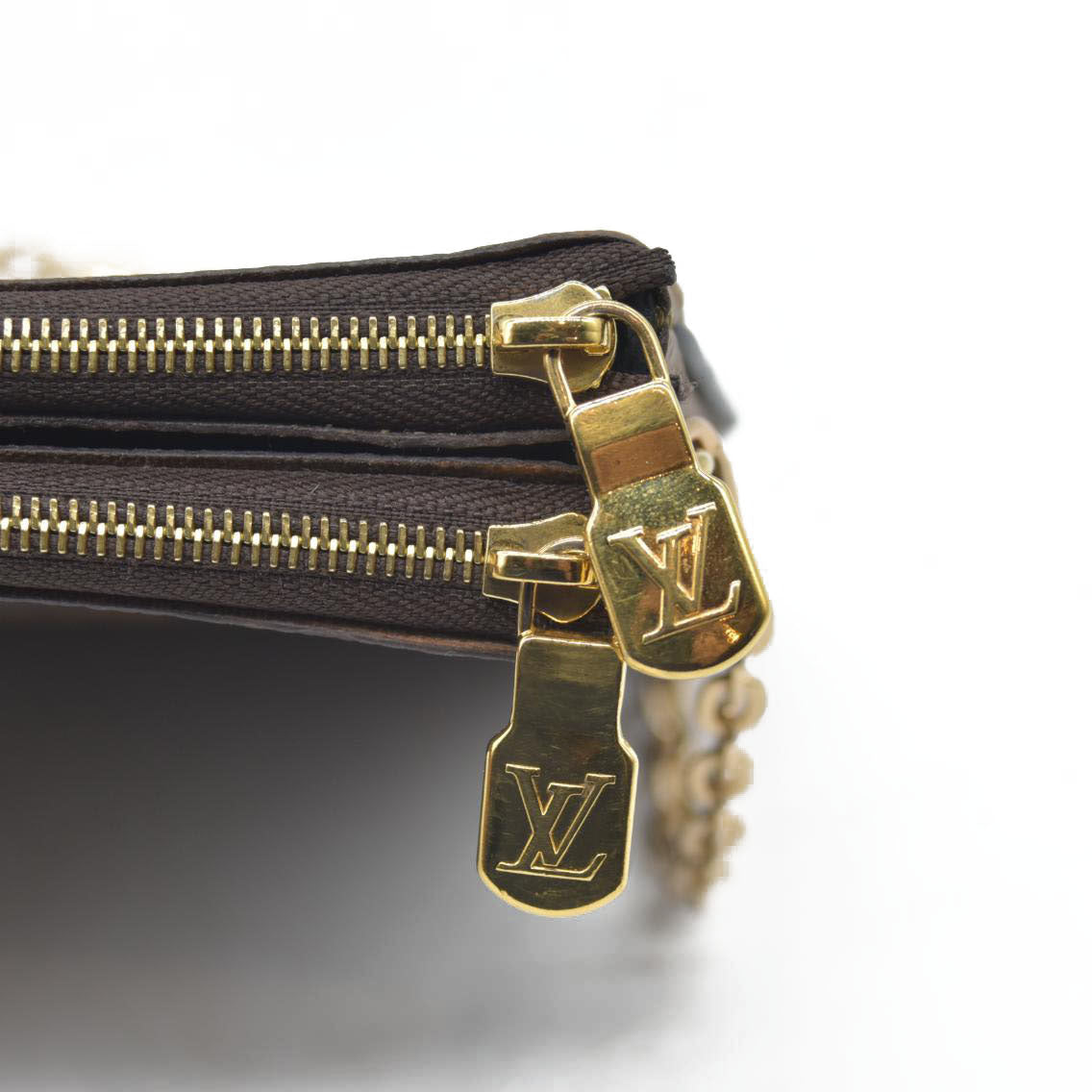 $1420 Louis Vuitton Reverse Monogram Giant Double Zip Pochette CONSIGNMENT
