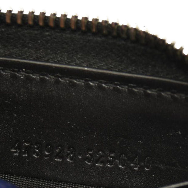 Gucci Black Guccissima Zip Around Wallet