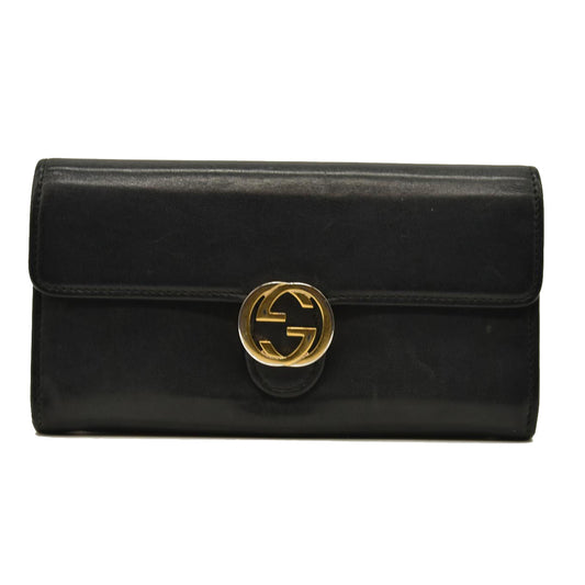 Gucci Calfskin Interlocking G Icon Wallet Black