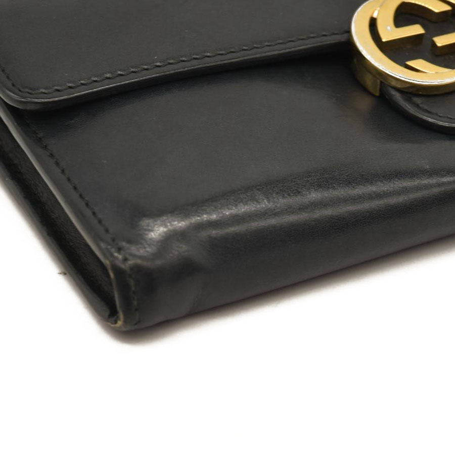 Gucci Calfskin Interlocking G Icon Wallet Black