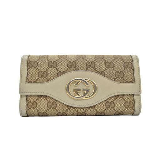 Gucci Monogram Sukey Continental Wallet Champagne CONSIGNMENT