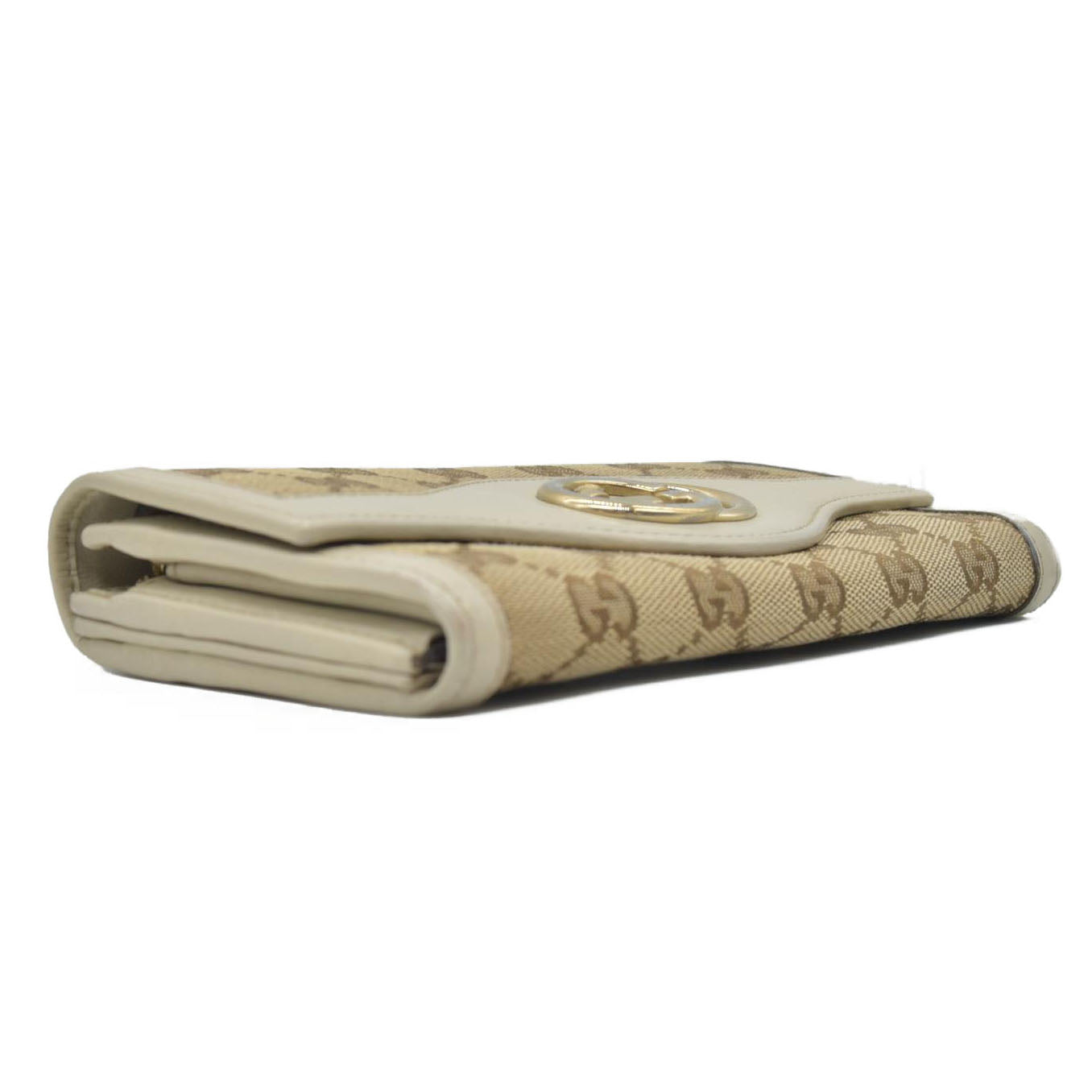 Gucci Monogram Sukey Continental Wallet Champagne CONSIGNMENT
