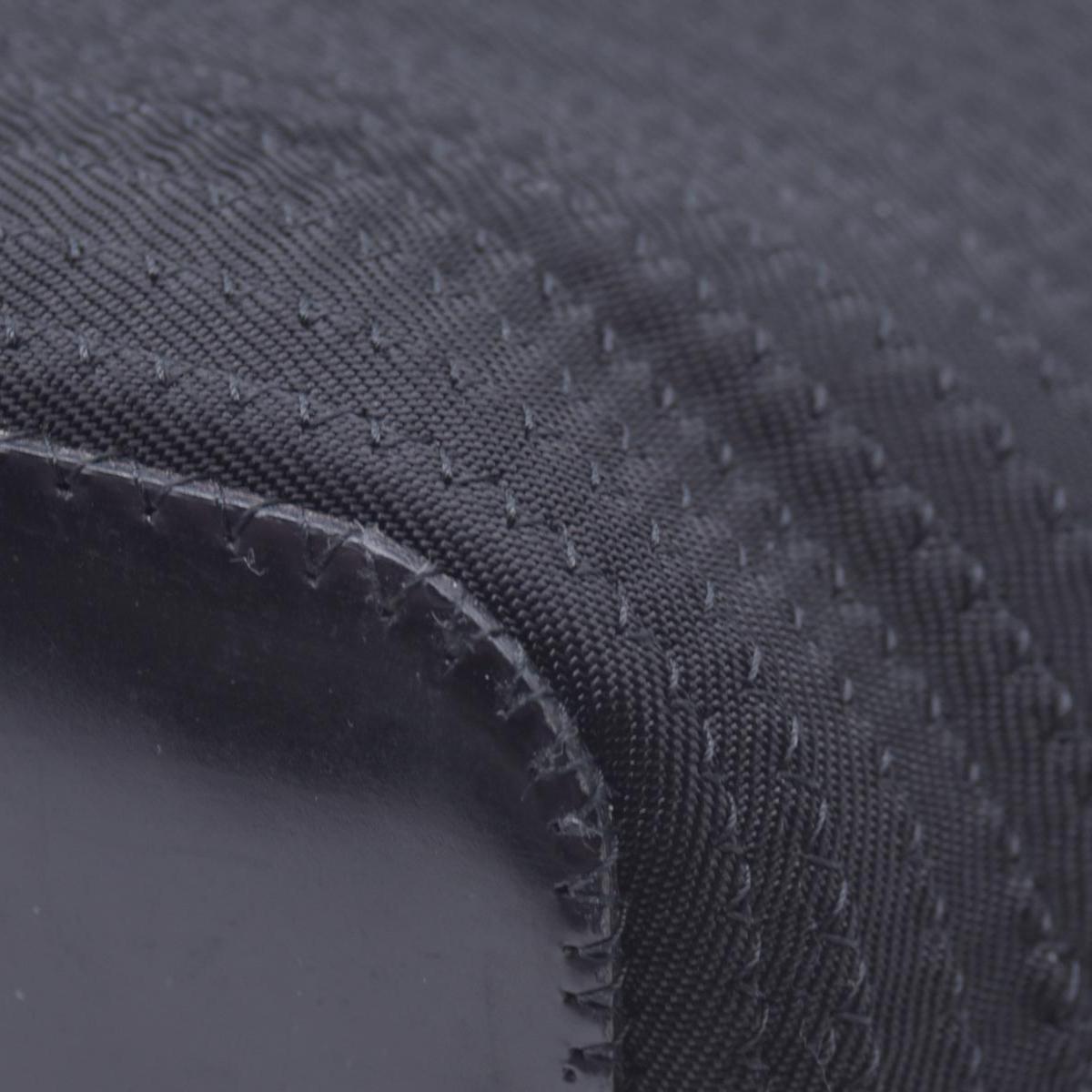 $1050 GUCCI Woven Ribbed Nylon Bamboo Handle Tote Bag Black CONSIGNMENT 10021183
