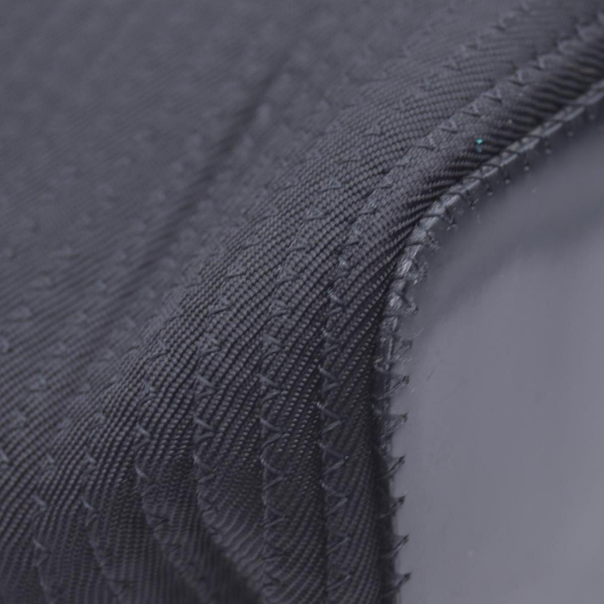 $1050 GUCCI Woven Ribbed Nylon Bamboo Handle Tote Bag Black CONSIGNMENT 10021183