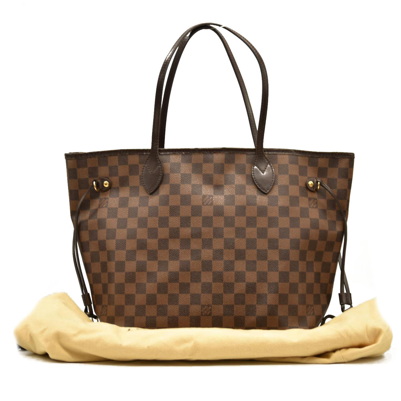 Louis Vuitton  Damier Ebene Neo Neverfull MM Rose Ballerine