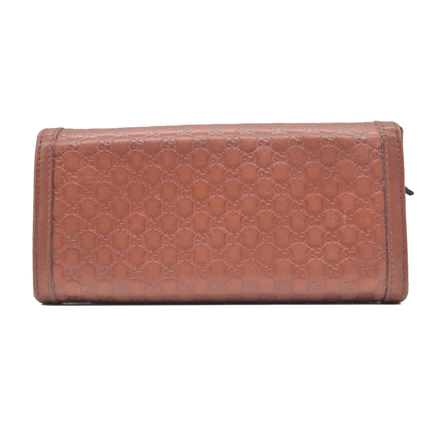 $880 Gucci  Sukey Microguccissima Pattern Continental Wallet Dark Pink CONSIGNMENT